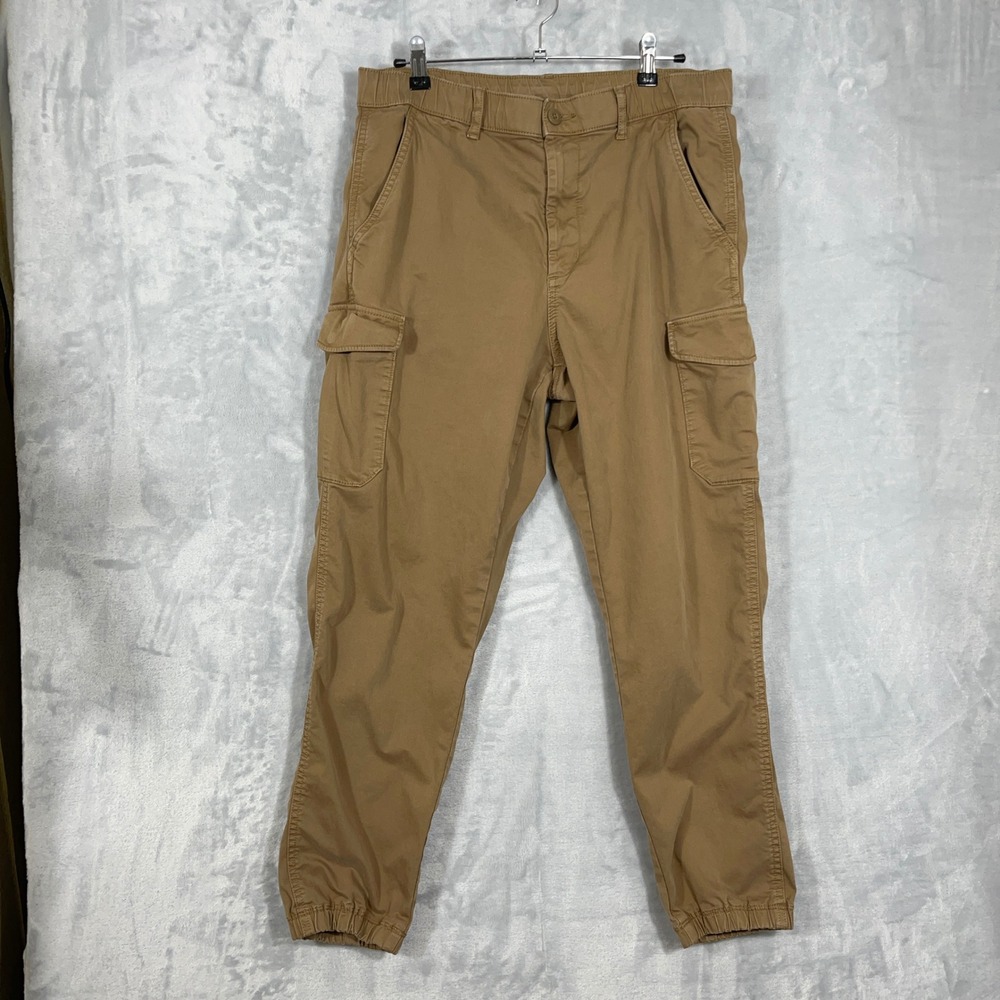 Uniqlo Men Cargo Jogger Pants M Brown Cotton Stretch Utility Gorpcore Streetwear